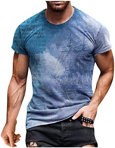 JSPOYOU 2021 erkek Kas Kısa Kollu T-Shirt Şık 3D Baskılı Grafik Sokak Graffiti Hippi Bluz Tee Tops (A)