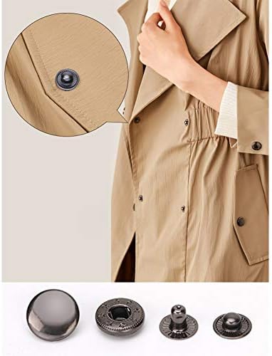 EuTengHao 150 Setleri Deri Çıtçıt Aracı Kiti Metal Snaps Düğme Çift Kap Pirinç Perçinler ile Ayarı Aracı için Giysi Ceketler