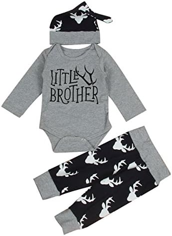 Yenidoğan Erkek Bebek Eşleştirme Kıyafetler Büyük Kardeş Küçük Kardeş Geyik Kıyafetler Set