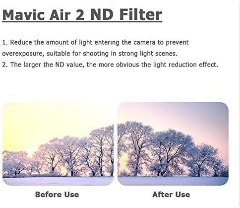 CYNOVA Mavic Hava 2 Lens Filtre Seti, 4 Parça ND Filtre Combo Set için DJI Mavic Hava 2 Drone Aksesuarları (ND8, ND16, ND32,