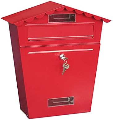 SPNEC Kilitlenebilir Güvenli Posta Mektup Posta Kutusu Vintage Paslanmaz Çelik Metal Posta Kutusu Bahçe Süs Retro Duvara Monte