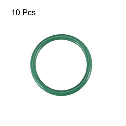 uxcell Flor Kauçuk O-Ringler, 9mm OD 5mm KIMLIK 2mm Genişlik FKM Mühür Conta için Makine Sıhhi Tesisat, yeşil, 10 paketi