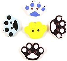 10 ADET Dikiş Kavramlar Malzemeleri Bağlantı Elemanları Düğmeler Dikmek 07617 Köpek Ayak Izleri Ahşap Giyim Dekorasyon El Yapımı