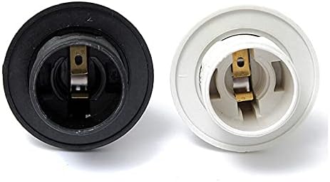 Mini vida pratik E14 Bankası ampul lamba tutucu kolye soket abajur Yüzük 250V 2A Siyah / Beyaz-Siyah