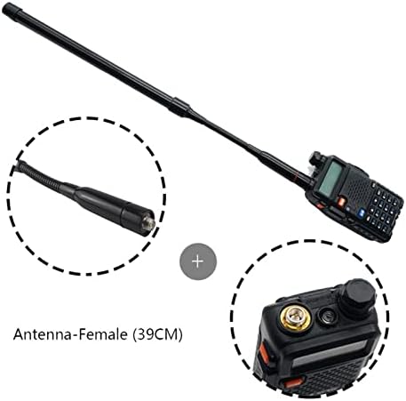 JUSTZHIQIANG Katlanabilir SMA-Kadın Kaz Tüp Anten İki Yönlü Radyo VHF UHF Walkie-Talkie El Radyo UV-5R BF-888S BaoFeng Radyo
