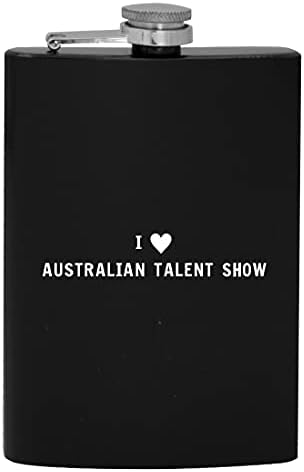 I Heart Love Avustralya Yetenek Gösterisi-8oz Kalça İçme Alkol Şişesi
