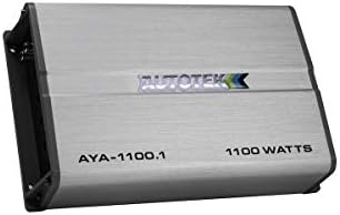 Autotek AYA-1100.1 Alloy Serisi Mono Subwoofer Araç Ses Yükseltici (Gümüş) - Sınıf A/B Amp, 1100 Watt, Kablolu Bas Uzaktan Kumanda