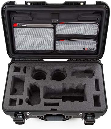 Sony a7R Boyutlu Kamera için Kapaklı Organizatörlü Nanuk 935 Suya Dayanıklı Taşıma Çantası w/Tekerlekler-Siyah