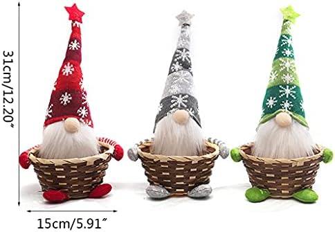 HeroNeo Noel Gnome Meçhul Bebek Şeker Sepeti Tatil Gnome El Yapımı İsveç Tomte İskandinav Elf Dekorasyon