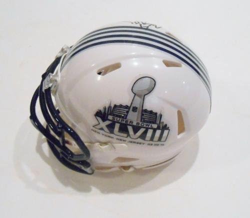 Bruce Irvin İmzalı Super Bowl XLVIII Mini Kask w / COA Seahawks Futbol İmzalı NFL Mini Kasklar