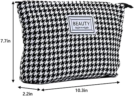 Kayvıex Tekstil Kozmetik Çantaları, Balıksırtı Çanta Kadınlar için Tuval Büyük saklama çantası, çok Fonksiyonlu Seyahat Makyaj