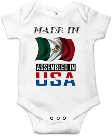 Meksika'da yapılan ABD'de Monte Sevimli Bebek Bodysuit Hediye Yenidoğan Bebek Onesie