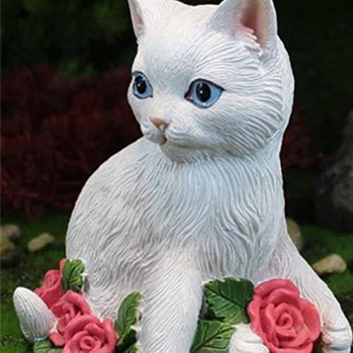Happyyami Kedi Heykel Sevimli Simülasyon Kedi Heykelcik Sevgililer Günü Süsleme