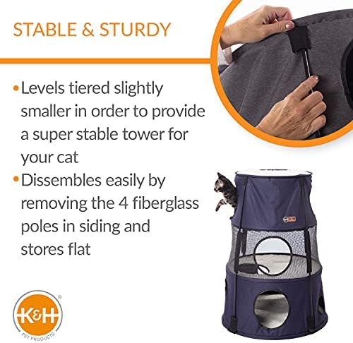K & H Evcil Hayvan Ürünleri Kitty Tower Kedi Ağacı ve Kedi Yatağı