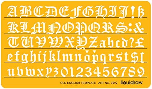 Eski ingilizce Mektup Şablonlar 15mm, yazı Şablonlar için El Sanatları İngilizce Stencil Alfabe Numarası Çizim Hazırlanması Şablon