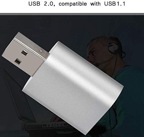 USB'den Ses Mikrofon Adaptörüne, Windows ve Mac için Mikrofon Hoparlör Kulaklığı için Harici USB 2.0-3.5 mm Stereo Ses Ses Kartı