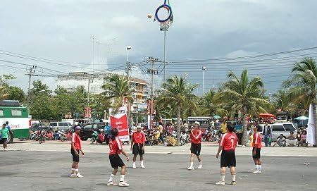 Tayland'da Yapılan Sepak Takraw Topu Nongchok Spor Topu