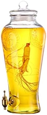 Viski Sürahi Kalınlaşmış Cam şarap dekantörü Musluk Büyük Kapasiteli Likör Sürahi Rom Alkol Bourbon Scotch