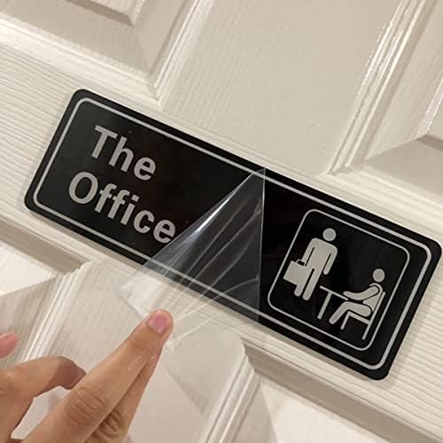 Ofis İşareti, Erkek Ev Ofis İş Dekoru için Siyah ve Beyaz Akrilik İşaret, Ofis Ürünleri TV Şovu Resmi Logo İşareti Hediyesi,