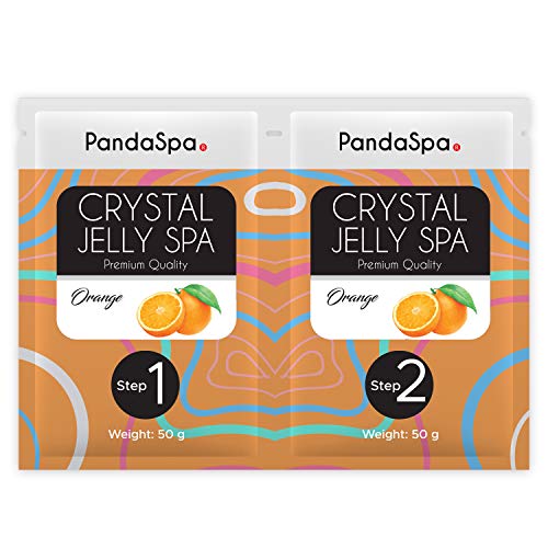 Pedikür Spa Ayak Banyosu için Pandaspa Kristal Jöle Yorgun ayakları ıslatın ve pul pul dökün-Turuncu (1 Set)