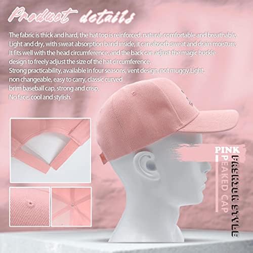 Unisex Pembe Serin Kız Tasarım Beyzbol Kapaklar spor şapkaları %100 % Pamuk Nakış Zanaat Hızlı Kuru Erkekler ve Kadınlar Klasik