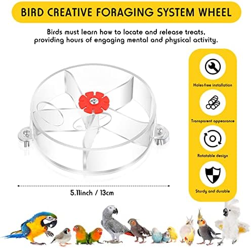 2 Parça Kuş Yaratıcı Toplayıcılık Sistemi Tekerlek Sıçan Toplayıcılık Oyuncak Döndür Tohum Gıda Topları Eğitim Oyuncaklar için