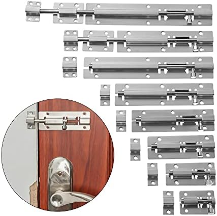 ZLYPSW 1 Adet 2-6 inç İnç Uzun Gümüş Paslanmaz Çelik Kapı Mandalı Sürgülü Kilit Varil Cıvata Mandalı Zımba Kapısı Emniyet Kilidi