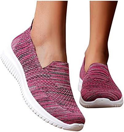 VKVWIV kadın Gitmek Yürümek Örgü Kayma Sneakers Atletik yürüyüş ayakkabısı Rahat Örgü-Rahat Çalışma Sneakers