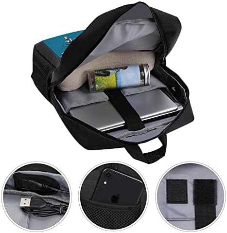 Serin Dizüstü BT Dizüstü Rahat Daypacks USB Çanta Paketleri Kılıfları Sırt Çantaları Şarj Portu ile Ofis Ev Trave için Custommake