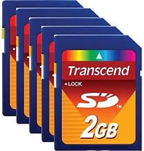 Lot 25 Transcend 2 GB SD Flash Bellek Kartı (TS2GSDC)