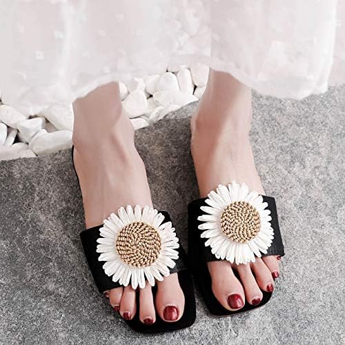 Padaleks Çiçek Burnu açık plaj sandaleti Kadın Kızlar için Yaz Tatili Slip On Terlik Slayt Sandalet düz ayakkabı