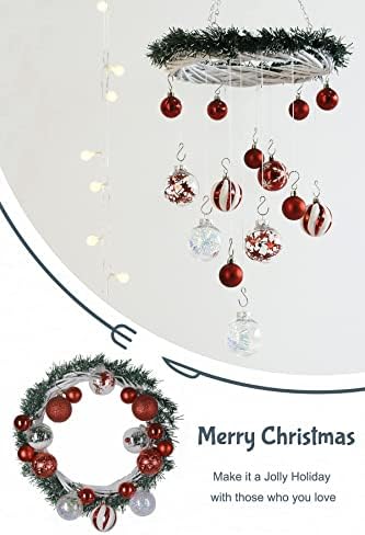 Poshlr Noel Top Süsler 145 Adet Set, Yuvarlak Süslemeleri ile, Ağacı Topper, Temizle Topları ve Daha, Aile ve Arkadaşlar için