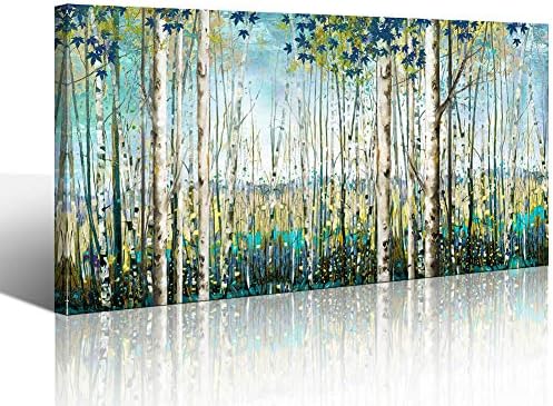 Yeşil Görünüm Beyaz Huş Orman Tuval Boyama duvar sanat dekoru Doğa Bitki Resim Yaban Hayatı Ağaçları Manzara Yapıt Ev Oturma