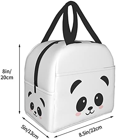 Ucsaxue Panda Kawaii Öğle Yemeği Çantası Seyahat Kutusu Iş Bento Soğutucu Kullanımlık Tote Piknik Kutuları Yalıtımlı Konteyner