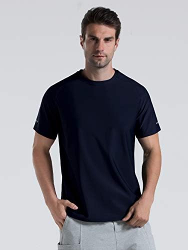 Erkek Soğutma Buz Ipek Koşu Gömlek Hızlı Kuru Kısa Kollu Atletik Spor T-Shirt UPF 50 + Açık Egzersiz Tişörtleri