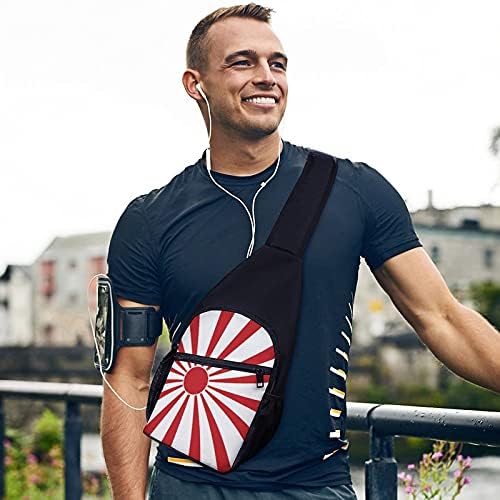 Japon Yükselen Güneş Bayrağı tek kollu çanta Crossbody Omuz Göğüs Çanta Baskı Sırt Çantası Seyahat Sırt Çantası
