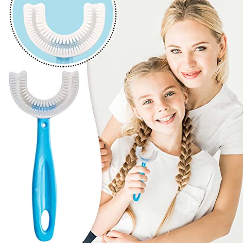 360° Kapsamlı Temizlik için çocuk U - Şekilli Diş Fırçası Beyazlatma Masaj Diş Fırçası U - Tipi Modelleme Diş Fırçası 2-12 Yaş