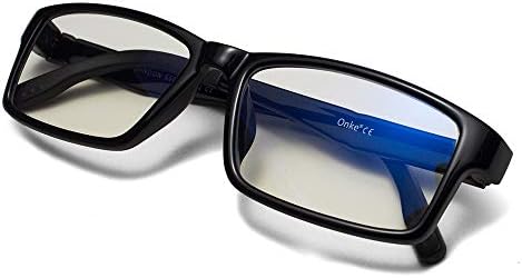 Onke Mavi ışık Kalkanı Bilgisayar Okuma / Oyun Gözlükleri-0.0 Büyütme-Anti Mavi ışık %100 UV Koruması Düşük Renk Bozulması, Klasik