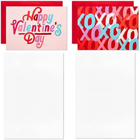 Hallmark Sevgililer Günü Kartları Çeşitleri, XO Hearts (36 Boş Kart ve Zarf)