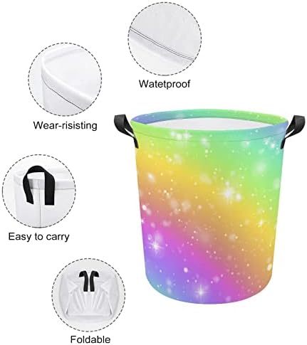 Gotneto Evren Bulutsusu Galaxy Gökkuşağı basit çamaşır Sepeti ışık Katlanabilir Kirli giysiler Sepet Yatak Odası Kirli Giysiler