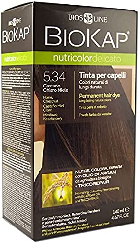 BİOKAP tarafından kalıcı saç boyası, TRİCOREPAİR kompleksi ile %100 gri saç kapsama alanı için uzun ömürlü doğal saç rengi, 4.67