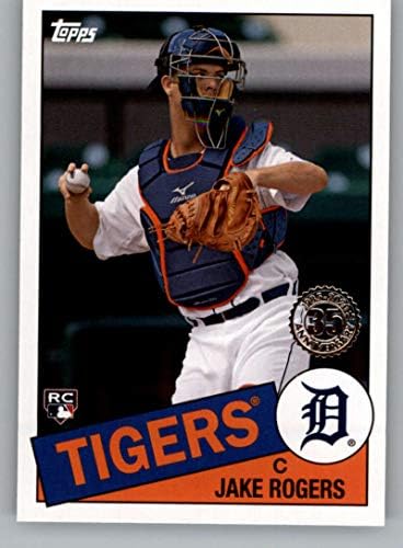 2020 Topps 1985 35th Yıldönümü Beyzbol 85-44 Jake Rogers Detroit Tigers Resmi MLB Ticaret Kartı Topps Serisi Bir