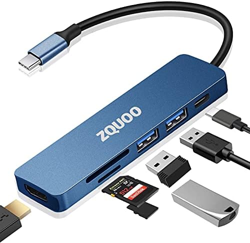 USB C Hub, MacBook Pro Adaptörü USB C Dongle, 6 in 1 USB C HDMI Multiport Adaptörü USB C Dizüstü Bilgisayarlar için Uyumlu Nintendo