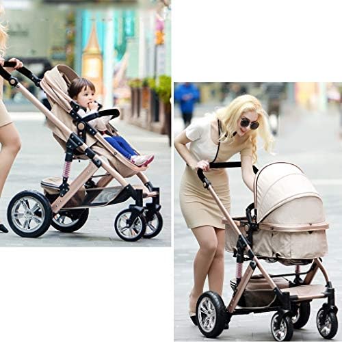 KHUY Bebek Yürüyor Bebek Arabası Arabası-Kompakt Pram Strollers Tek Arabası Bardak Tutucu Footmuff Arabası Tepsi ekleyin (Renk: