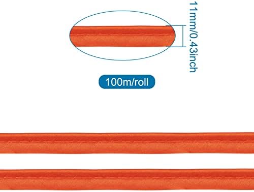 Cherıswelry 100 m / Rulo 3/8 inç (11mm) Turuncu Polyester Maxi Boru Trim Bant Welting Kordon Maxi Boru Önyargı Bandı Döşeme Giyim
