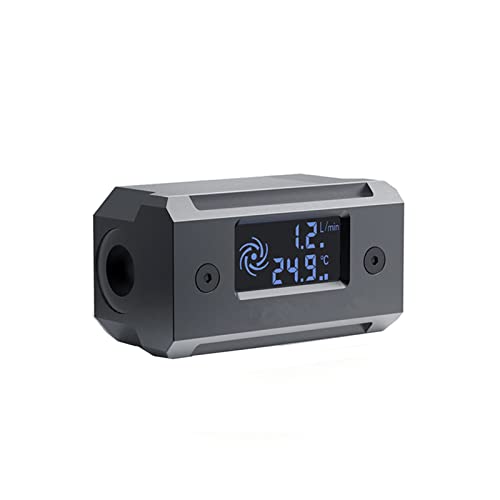 Dijital Ekran Akış Termometresi Su Debimetresi LED Dijital Su Soğutma Termometresi G1/4 İplik Debimetresi PC Su Soğutma Sistemi