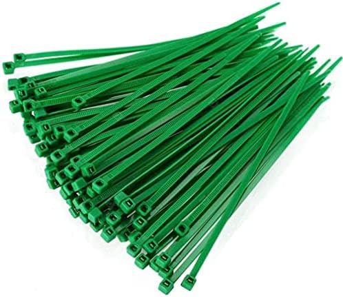 GEYUEMEY 100 Adet Kablo Bağları, Dayanıklı Kendinden Kilitlemeli Naylon Kablo Zip Bağları (4 İnç, Yeşil)