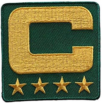 2020 Edition - Yeşil Kaptan C Yama (Tüm Altın) Demir On için Futbol Forması