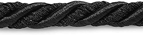 Expo Uluslararası 1/4-İnç Sylvia Dekoratif Kordon Süsleme, 20-Yard, Siyah