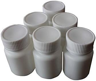 50 PCS Beyaz Plastik Boş Doldurulabilir Katı Tıp Hap Tablet Şişe Kılıf Kapsül Tutucu Konteyner Flakon Kutusu için Kimyasal Toz